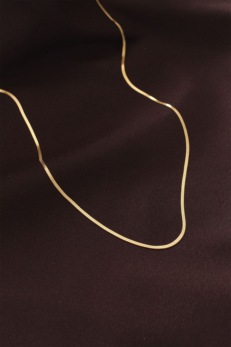 Çelik Gold Renk 60 cm İnce İtalyan Zincir Kolye