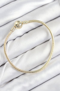 Pirinç Charm Topcuk Model Gold Renk Kadın Bileklik