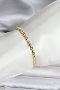 14K Gold Renk Kaplama Zincir Model Kadın CM Bileklik