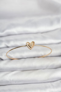 Kalp Model Gold Renk Bileklik
