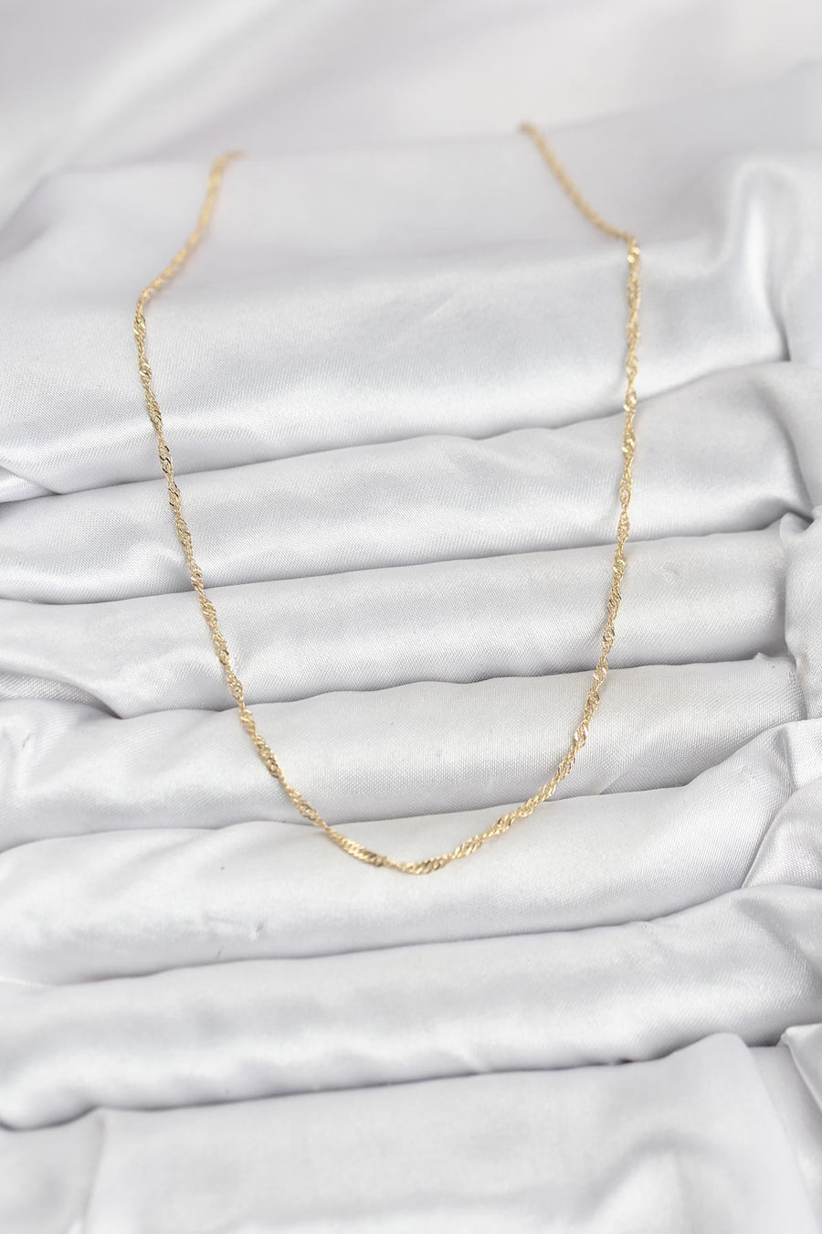 CM 14K Gold Renk Pirinç Ezme Burgu Model Kadın Kolye