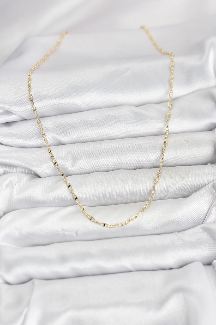 CM 14K Gold Renk Pirinç Gemi Zinciri Model Kadın Kolye