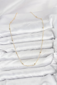 CM 14K Gold Renk Minik Top Zincirli Kadın Kolye