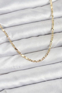 CM 14K Gold Renk Lazerli Zincir Model Kadın Kolye