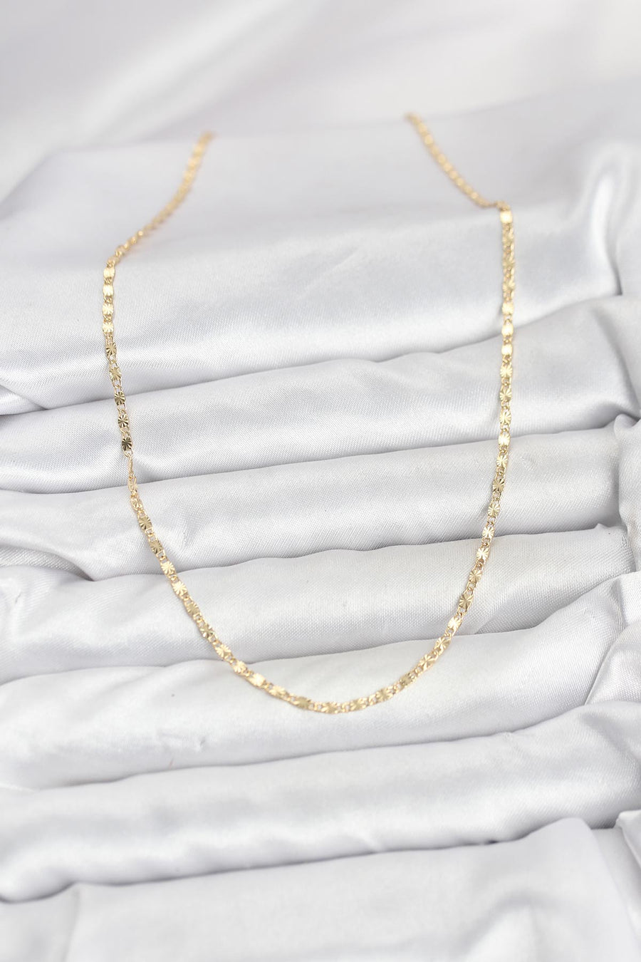CM 14K Gold Renk Lazer İnce Zincirli Kadın Kolye