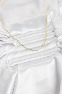 CM 14K Gold Renk Top Zincirli Model 60 cm Kadın Kolye