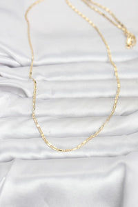 CM 14K Gold Renk Lazerli Zincir Model 60 cm Kadın Kolye