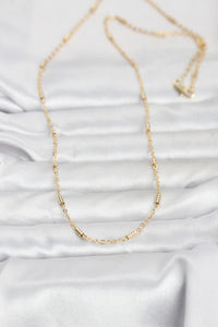 CM 14K Gold Renk Bar Zincir Model 60 cm Kadın Kolye