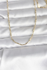 CM 14K Gold Renk İnce Ataç Zincir Model 60 cm Kadın Kolye