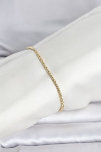 CM 14K Gold Renk Burgulu Zincir Model Kadın Bileklik