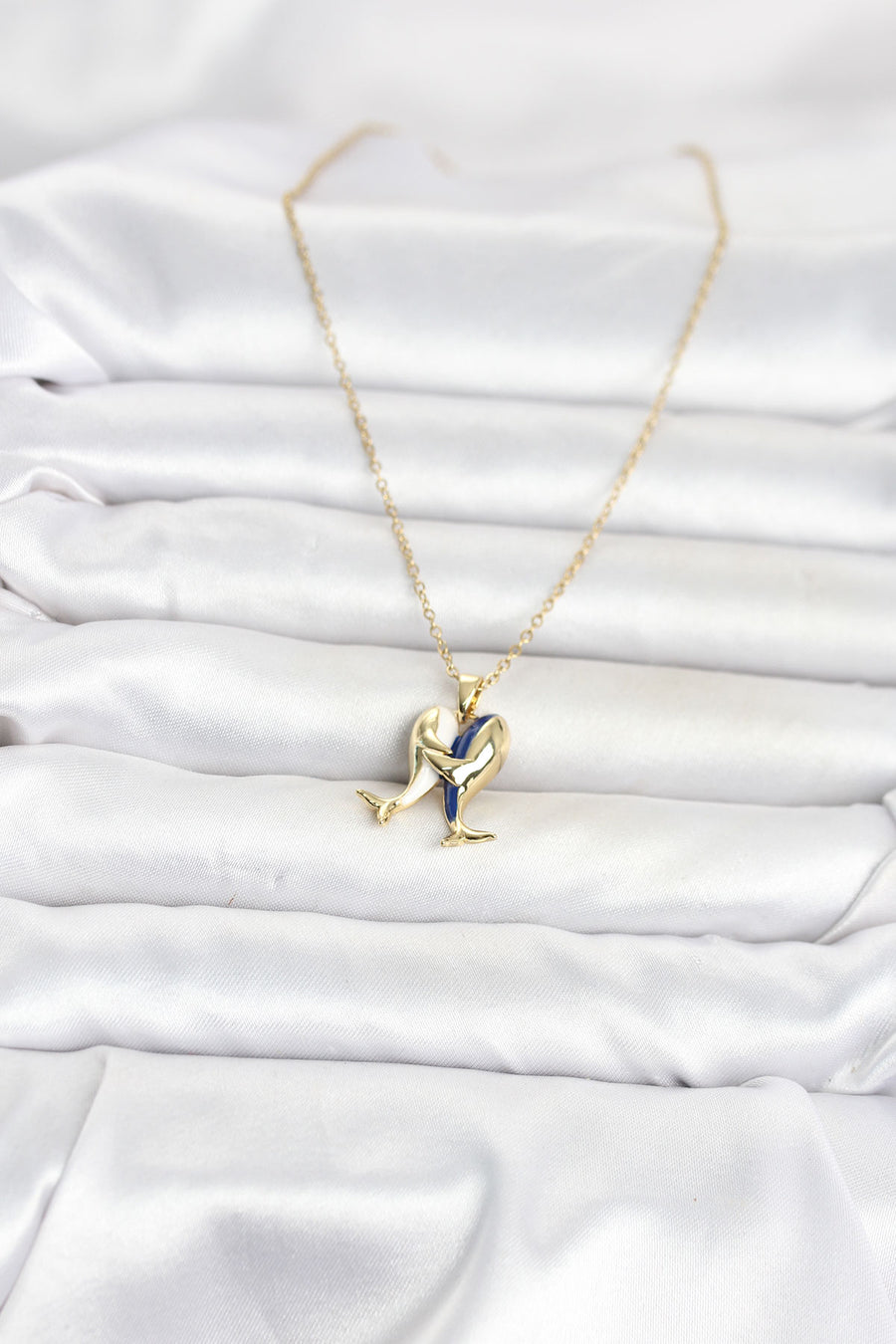 316L Çelik Zincir Gold Renk Dolphin Model Kadın Kolye